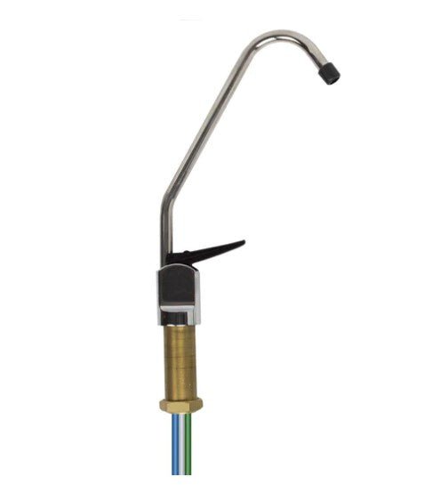 Chrome Faucet with 1/4" Tube (Standard Handle, 3-Way Tube)