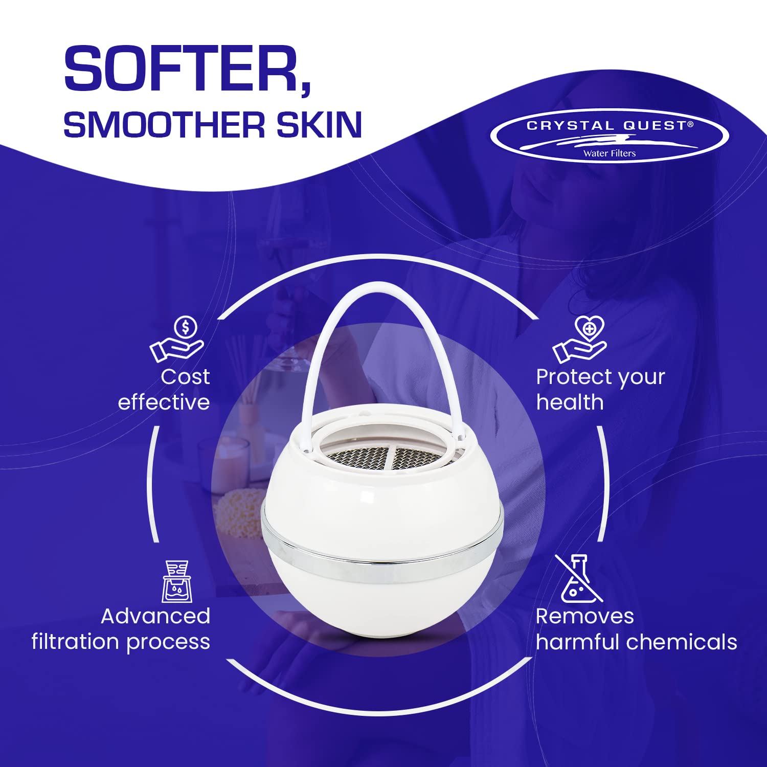 Crystal Quest Bath Ball Water Filter