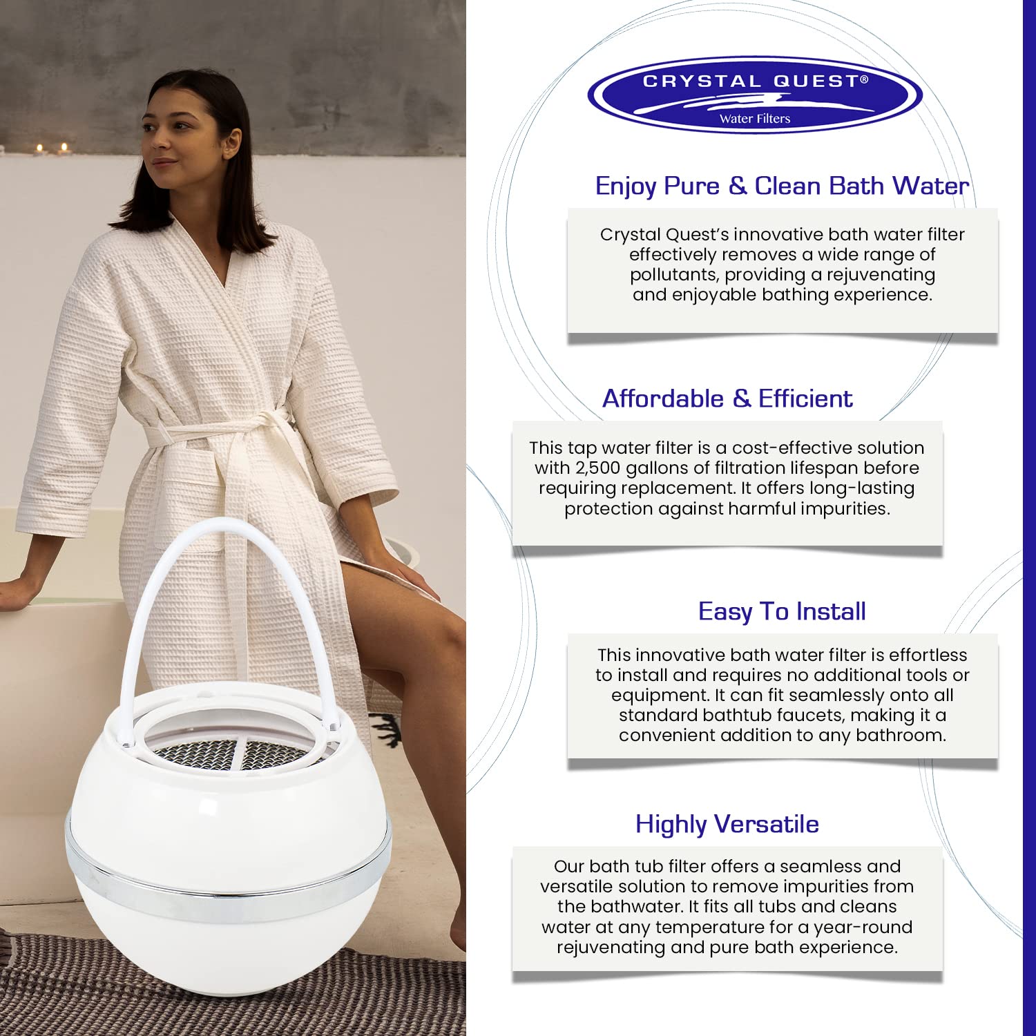 Crystal Quest Bath Ball Water Filter