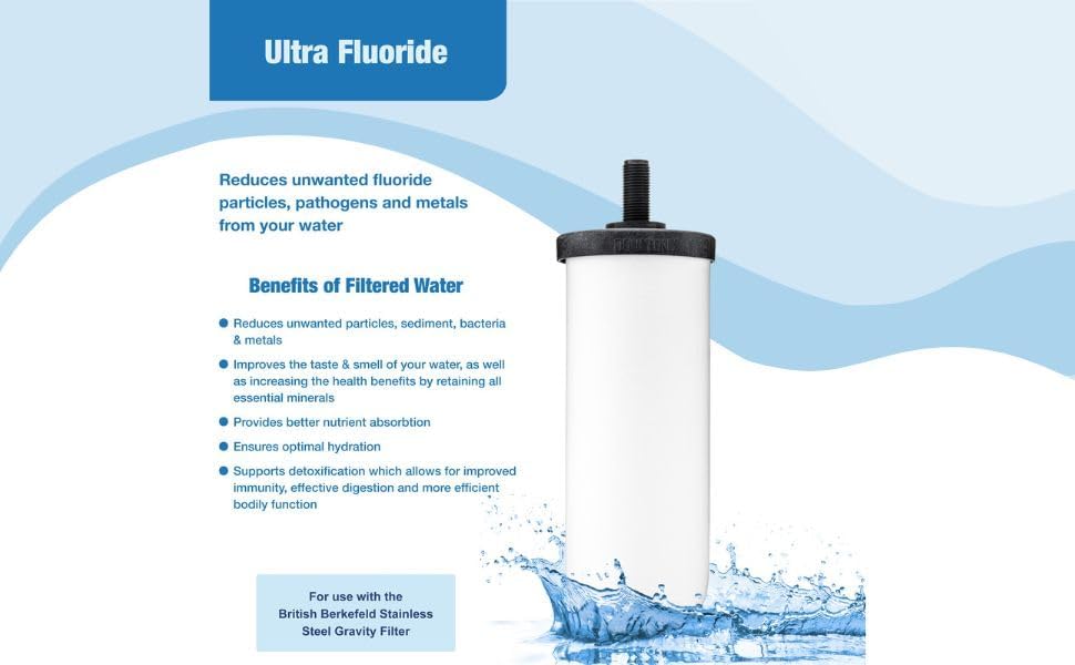 British Berkefeld/Doulton 7″ Ceramic Ultra Fluoride Plus Gravity Replacement Filter
