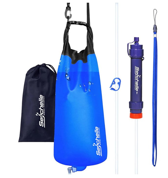 Seychelle Gravity Bag with Hollow Fiber Water Filter Straw