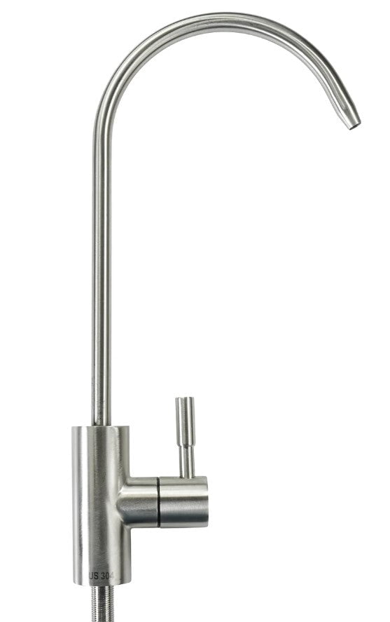 Stainless Steel Faucet with 1/4" Tube (Modern Pull Down Handle)