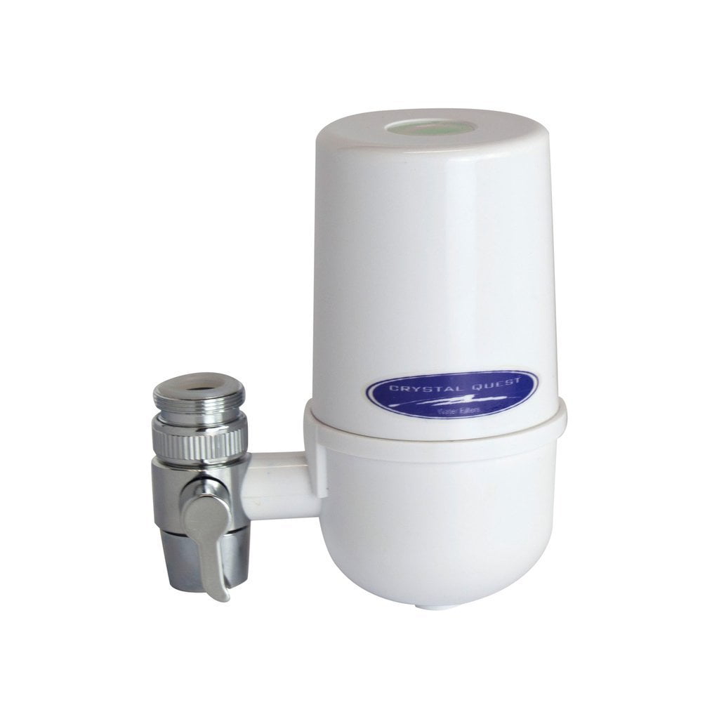 Crystal Quest Faucet Mount Water Filter System White