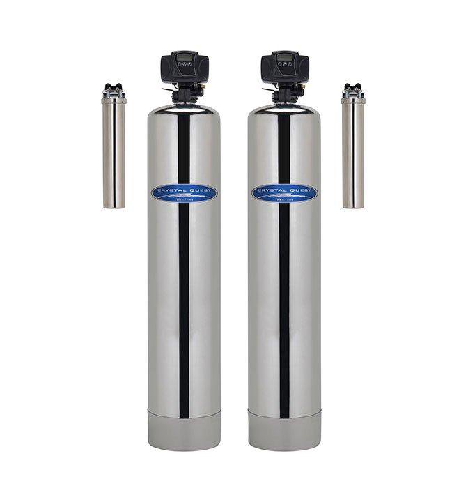 Crystal Quest 6 Stage Whole House Fluoride Plus Water Filter Staimless Steel